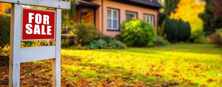 a home with a for sale sign