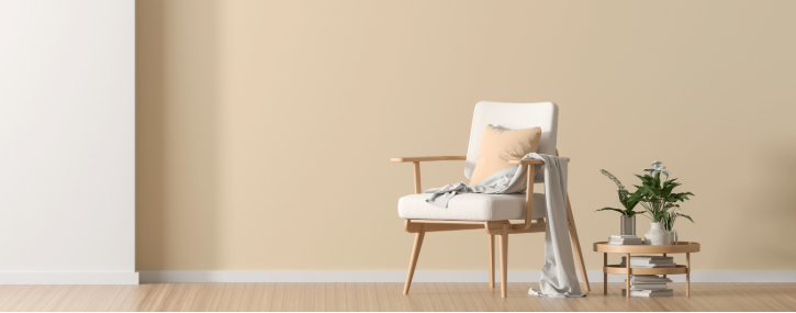 image of a chair and a potted plant in a room